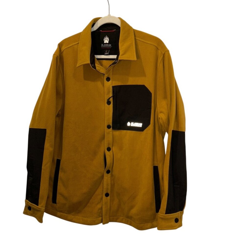 Alaskan Hardgear AS NEW mustard black fleece zip up jacket L